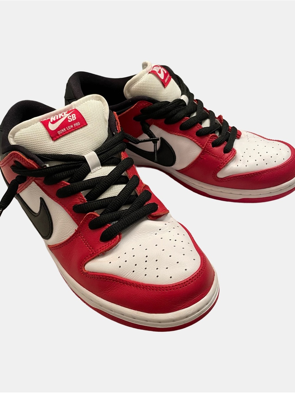 Nike SB Dunk Low Pro J-Pack Chicago Sneakers Mens 10.5 Red White Black Shoes